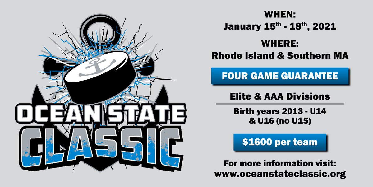 Please follow <a href="/OSCHockey/">Ocean State Classic Hockey Tournament</a> !!!!