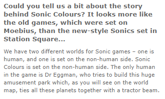Two worlds, since Iizuka mentioned that Sonic's adventures are in two worlds, fandom has started to speculate a thousand times about what this means. (1/7)