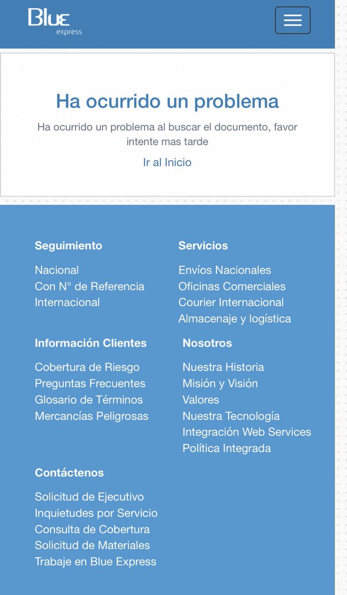 CamanDanton's tweet photo. Qué malo servicio de #Bluexpress #bluex
No llega encomienda, servicio al cliente no existe y página no permite hacer seguimiento. 
Siempre malas experiencias. Ojo ahí las empresas que lo ocupan #comercializadorabenavides https://t.co/EhhRur5XRH