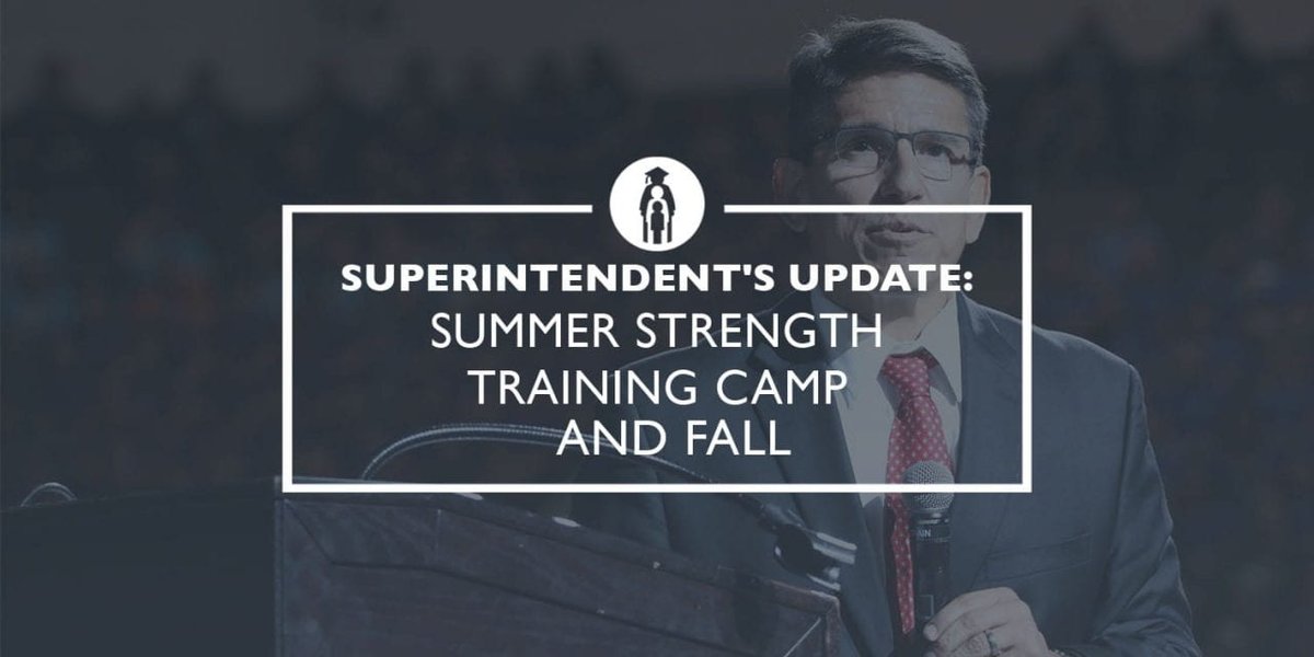 Superintendent's Update: Dr. Flores addresses halting student-athlete strength training camps and shares the preparations underway for Fall. Read update: news.roundrockisd.org/2020/06/26/sup…