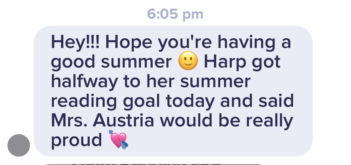 AustriaKinders's tweet photo. This makes my heart happy! When a kinder makes a big goal of 61 books for the summer! 61!!! Thanks for sharing momma! And yes, I’m so proud of you Harper! #tcrwp #growingreaders https://t.co/blXc8UONCa