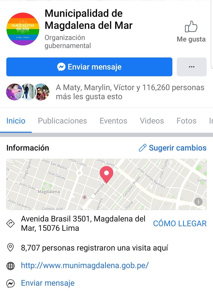 pacofloresc's tweet photo. Bien por la municipalidad de Magdalena. Corríjanme si me equivoco, pero creo que es la primera vez que un municipio de la capital cambiar su logo en redes sociales por el #Orgullo2020 . https://t.co/pIMdpiITOB