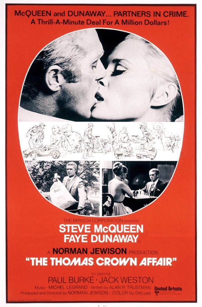 FilmNewsNos's tweet photo. 🎬MOVIE HISTORY: 52 years ago today, June 26, 1968, the movie ‘The Thomas Crown Affair’ opened in theaters!

#SteveMcQueen #FayeDunaway #PaulBurke #JackWeston #GordonPinsent #BiffMcGuire #YaphetKotto #AddisonPowell #AstridHeeren https://t.co/2FLydGw2RR