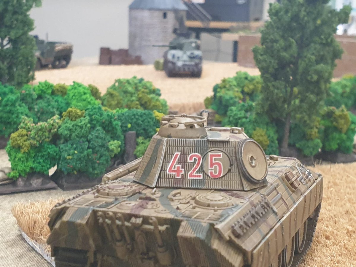 The remaining armour continue to engage each other. Amidst the tight Bocage, firing clear Line of Sight is the key to survival. Panther No. 425 won a number of key duels before being ground down and silenced.