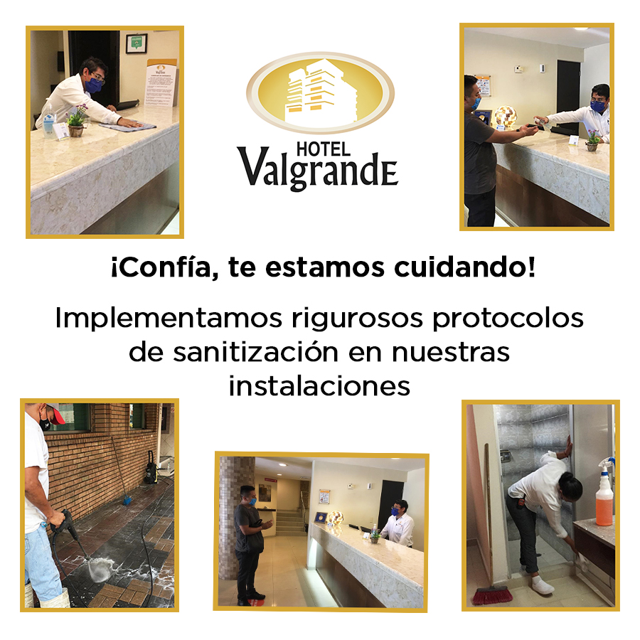 ValgrandeHotel's tweet photo. Conoce el protocolo de seguridad y sanitización que implementamos en nuestras instalaciones 🧼🧽🚪🛏
#Valgrande #ElGranHotelDelCentro https://t.co/cMg6gM3TY8