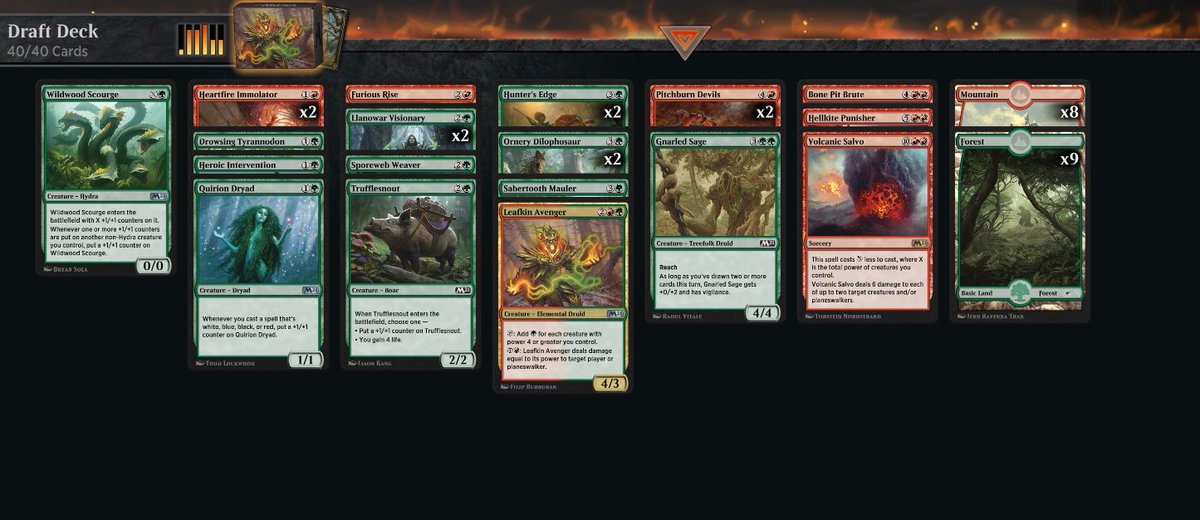 SuribepeMTG's tweet photo. Started our draft 0-2, but managed to win 7 straight! Deck was good when opponents didn't have Chandra or Ugin, lol.

Even were able to win the last game without red mana!
#AlwaysFoxes https://t.co/sSR2rNs0Qp