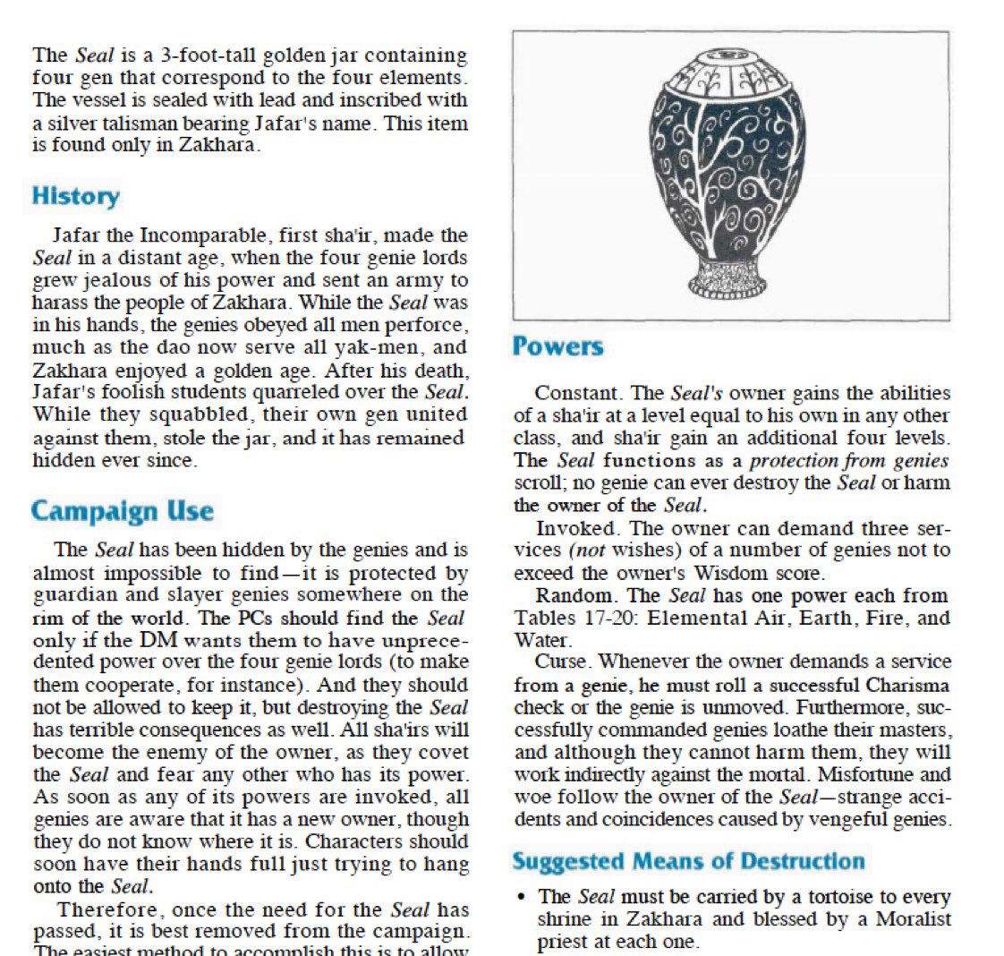 Their search for magical artifacts leads them to an abandoned temple in the desert, where this relic sits.