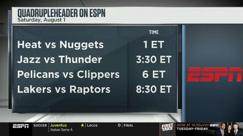 espn's tweet photo. 🚨 QUADRUPLEHEADER 🚨 https://t.co/I6adeFgifw