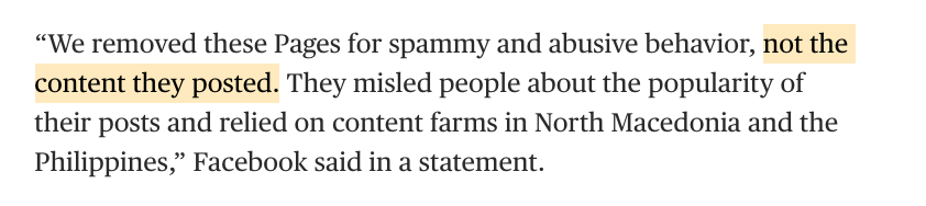 Zuckerberg saying Facebook will prohibit hate speech is too little too late. He and Sandberg both have to go. Here is Zuck _last month_ making it clear that Facebook is open for business to the global purveyors of disinformation.  https://www.nbcnews.com/tech/tech-news/troll-farms-macedonia-philippines-pushed-coronavirus-disinformation-facebook-n1218376