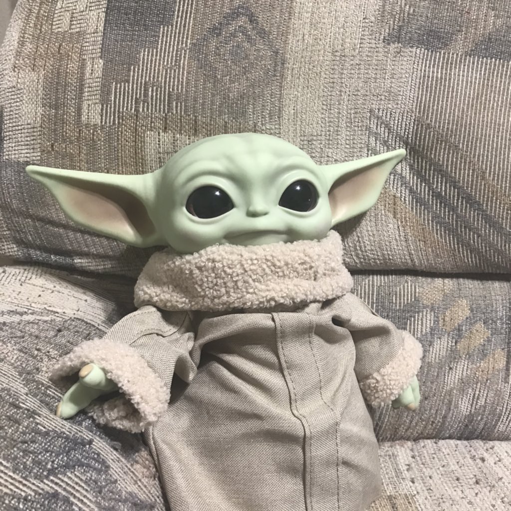 AuroraCaelo's tweet photo. #WritingCommunity the newest member of the #family enjoys #tickles, #kisses, #snuggles, and #patacake. #BabyYoda is in the house. Anyone else #celebrating a new arrival: be it person, #WIP, or accomplishment? #CelebrationTime #CelebrateTogether https://t.co/9aTnPLwhFf