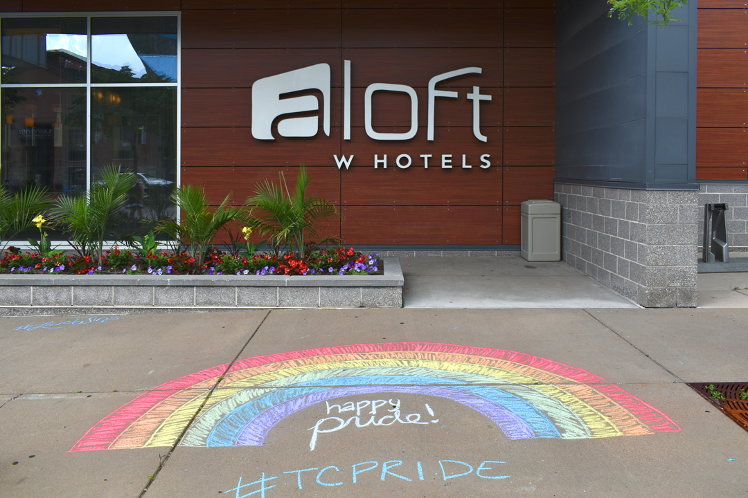 AloftMpls's tweet photo. Happy Pride month!! We hope everyone is able to sport their rainbows safely this weekend. #tcpride https://t.co/nHiSuRBSaw