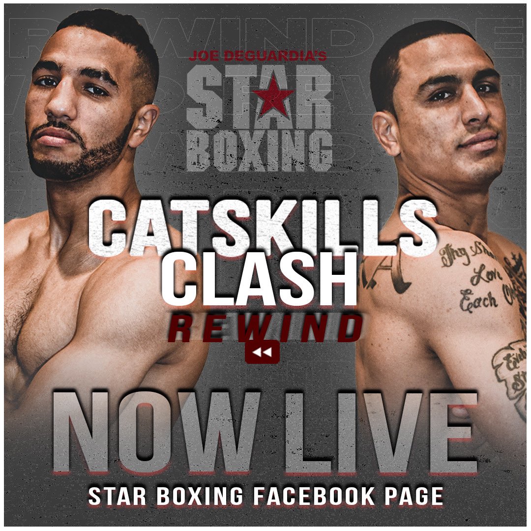 Star Boxing (@starboxing) on Twitter photo We. Are. LIVE!
#CatskillsClash Rewind with <a href="/GW_Relentless/">"Action" Anthony Laureano</a> and Richie “Popeye” Rivera rewind their best fights from the Catskills Clash series while taking your questions!
⛓ facebook.com/17387133929/po… We. Are. LIVE!
#CatskillsClash Rewind with <a href="/GW_Relentless/">"Action" Anthony Laureano</a> and Richie “Popeye” Rivera rewind their best fights from the Catskills Clash series while taking your questions!
⛓ facebook.com/17387133929/po…
