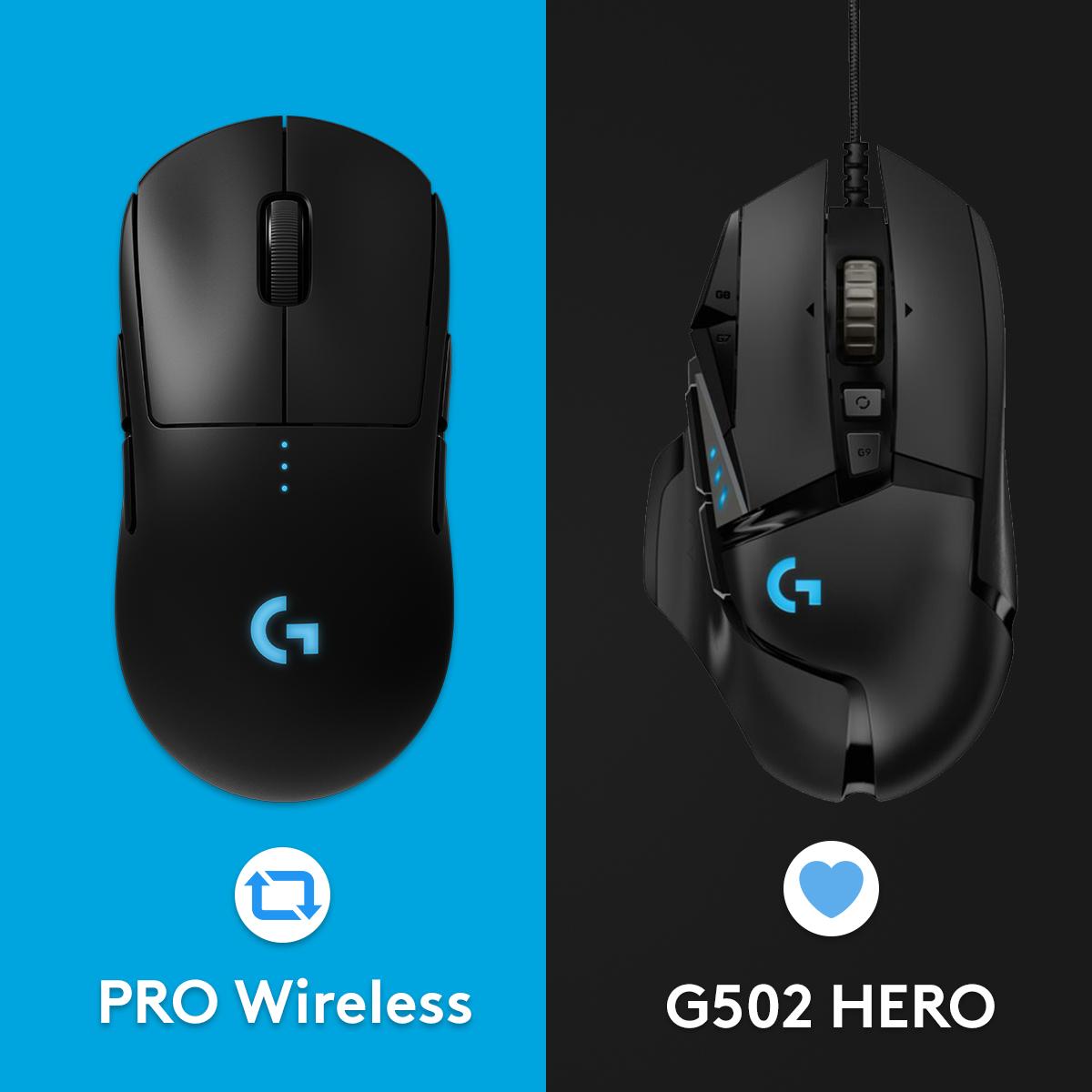 Logitech G on Twitter: "The PRO and G502 HERO named two of the best wired and wireless gaming mice for 2020 by @rockpapershot, which is your #KeepPlaying https://t.co/W6mKFH6zPK https://t.co/NBrOX1kl9E" /
