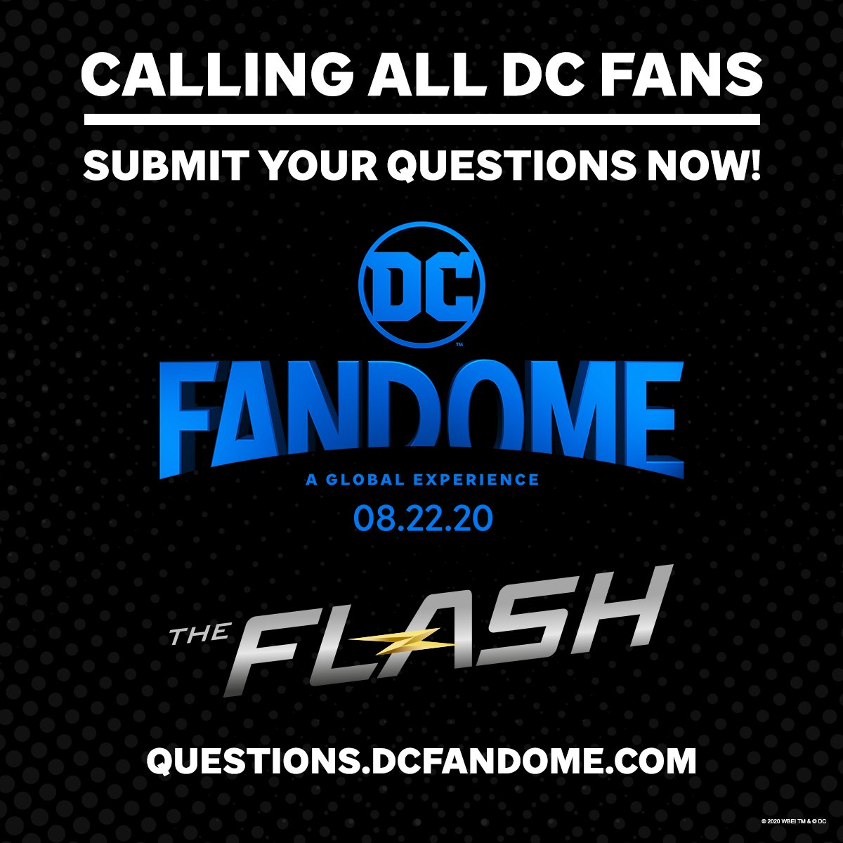 CW_TheFlash's tweet photo. You’ve got questions! We’ve got answers. Submit your questions now about the DC Multiverse, and see if they’re answered during #DCFanDome: https://t.co/igfLzwcn3I https://t.co/8HcdUtBwQT