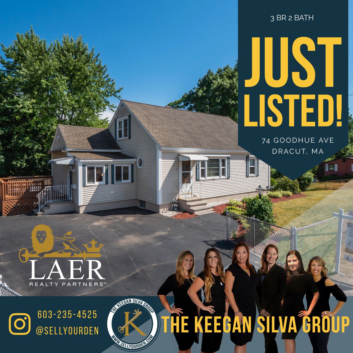 sellyourden's tweet photo. 💥Just listed!💥 This Dracut three bedroom home is now available with two full baths, over a 1/4 acre lot and so much more! Reach out for mor info! $334,900 #Realtor #RealEstate #Dracut #JustListed #TheKeeganSilvaGroup #SilverKeyHomes #LaerRealty #home #marketingexperts https://t.co/dYSm0GNuFR