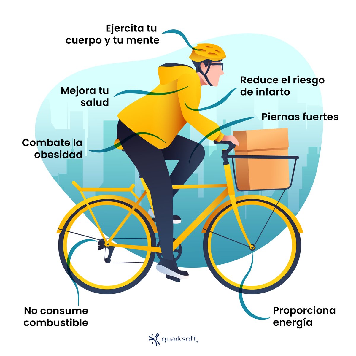 QSquarksoft's tweet photo. Uno de los medios mas divertidos y ecológicos con los que cuenta la #CiudaddeMéxico son las #bicicletas junto a sus maravillosas ciclovías. Las cuales puedes encontrar a lo largo de la Ciudad. En #Quarksoft apoyamos el uso de este transporte y ustedes ¿Cuánto viajan en bicicleta? https://t.co/G0CgDylycw