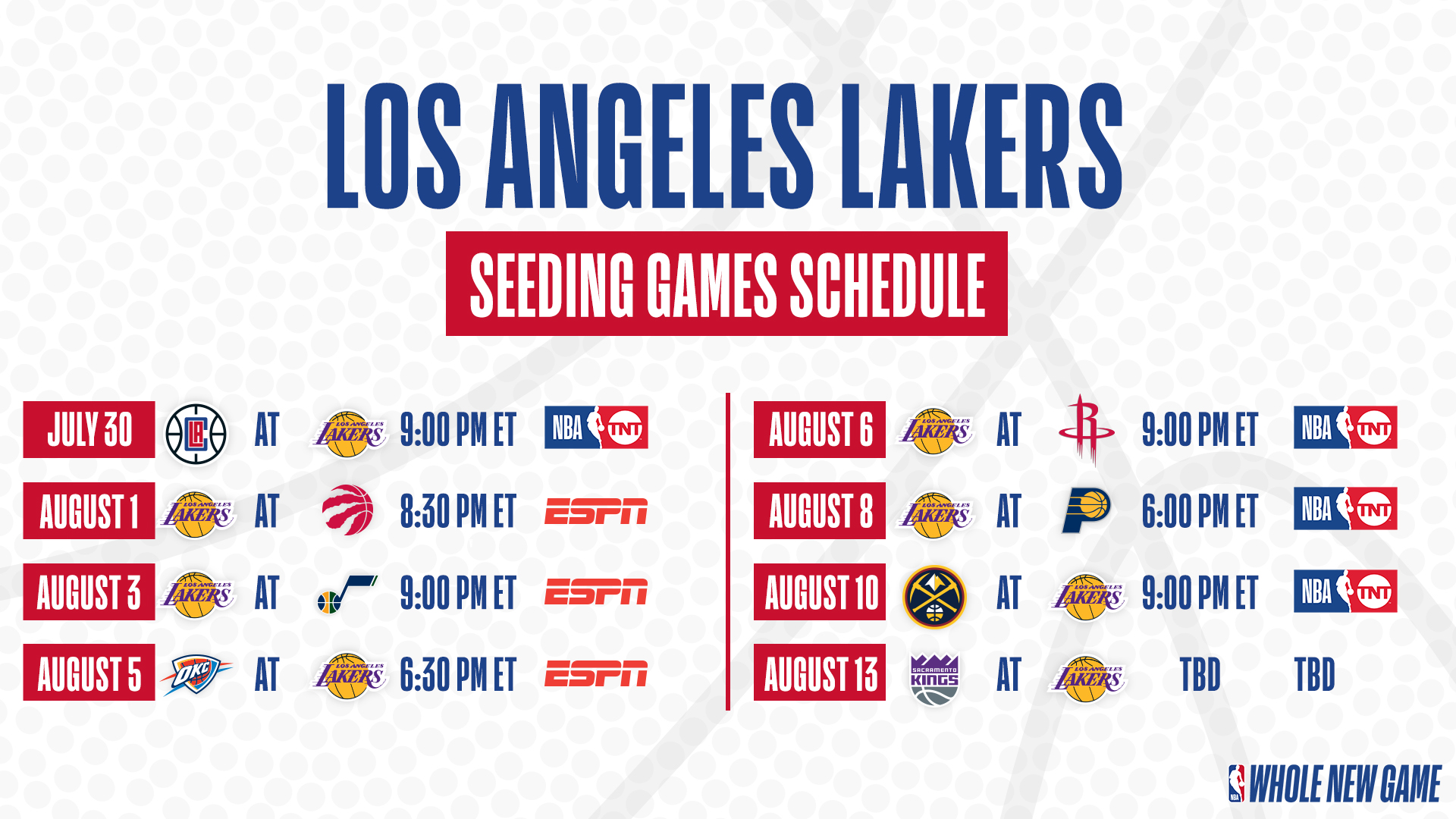 lakers game schedule