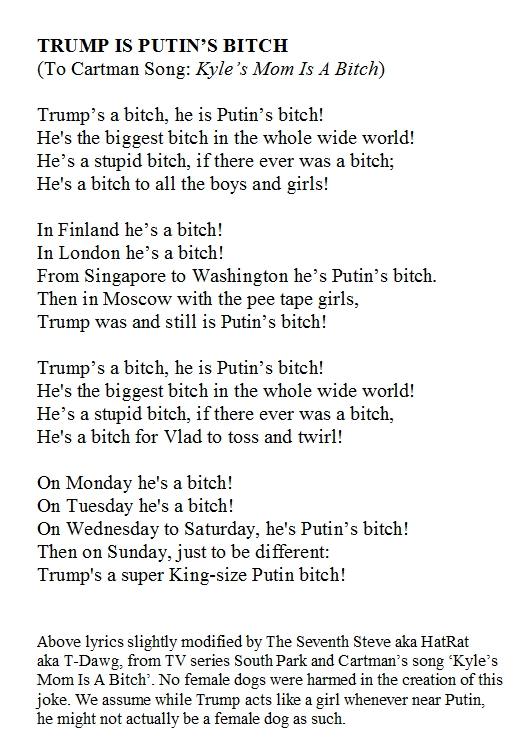Twitter 上的tomi Ahonen Standing With Ukraine Kyle S Mom Is A Bitch Eric Cartman South Park Trump S A Bitch He Is Putin S Bitch He S The Biggest Bitch In The Whole Wide World He S A