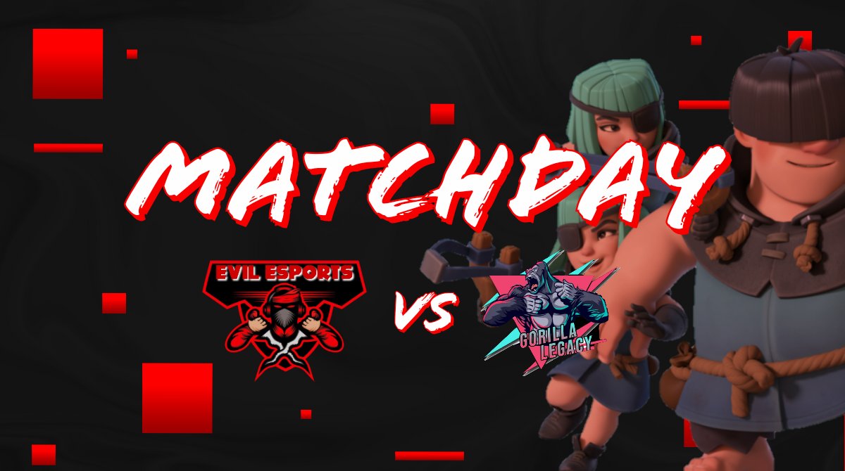 EvilEsportsBo's tweet photo. #ClashRoyale | Partido!
Esta noche en la Jornada #2 de la BMG League intentaremos llevarnos la victoria enfrentándonos a @gorilla_legacy.
Buena suerte!
#GoEE ⚔️ https://t.co/HSfKc790GB