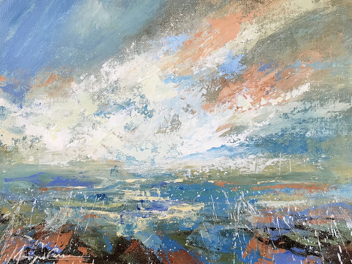 Action in the studio today! Warming up for a new collection going to Dare Gallery, Charleston SC soon!  #fineart  #landscapepainting #artgallery #paintingoftheday #abstractexpressionist