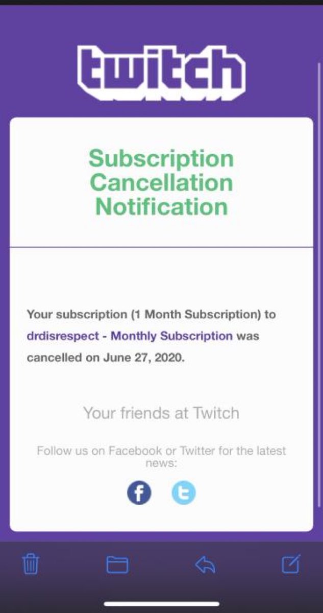 ESG's tweet photo. Twitch has issued refunds for @drdisrespect subs and emotes are all gone... #DocGate https://t.co/xrd9NRzexb