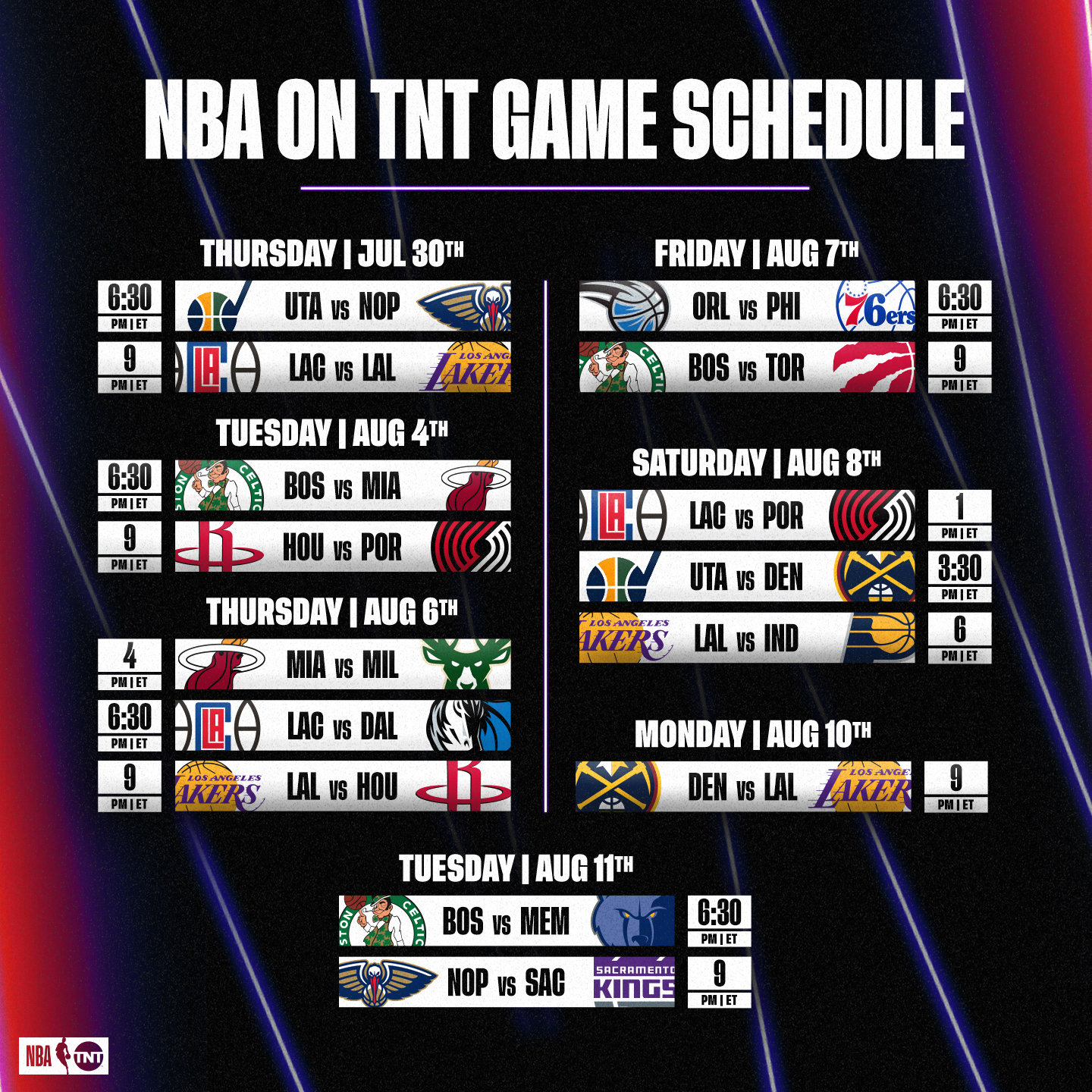 Nba sale schedule 2020