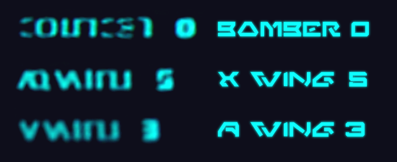 These lines seem to translate to "Bomber 0, X Wing 5, A