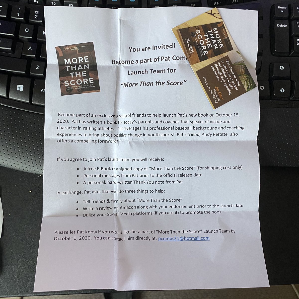 dv82u's tweet photo. Mail day! Pat Combs w/letter and card for e-book launch, “More Than The Score” #baseball #autographs #patcombs #phillies #freshink #collectingink #morethanthescore #pitcher #topps #score #ud #pc #fleer #ttm #ttmsuccess https://t.co/9shmFkj40C