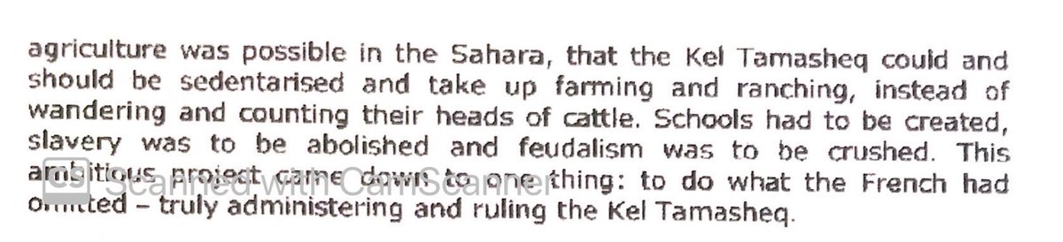 Mali-Tuareg struggle understood by Mali government as inevitable conflict between regressive nomadic herdsmen & progressive sedentary farmers.