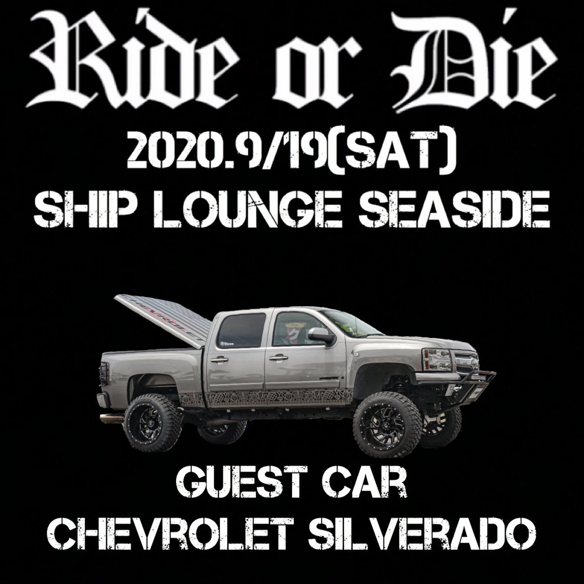sho70roadrunner's tweet photo. Liftedに大径ホイールにマッドタイヤ、オリジナルバンパーとアゲの鉄板スタイルなSilverado!!
締めで腰下にポリネシアンサモアモチーフを入れ、トノカバー上部には星条旗🇺🇸 https://t.co/4jRNlJxgWK