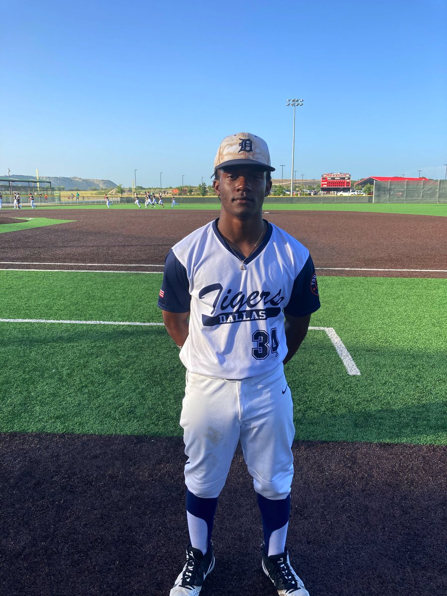 FiveTool's tweet photo. @FiveToolTexas F: @DTigerBaseball 2023 Arias 7, @USA_PrimeBB National 14U 6
PoG: Addison Brown 1-3, 3B, 3 RBI, 2 R
Notable: @w_patterson11 1-3, HR, RBI, R https://t.co/tRLZMBjOYP