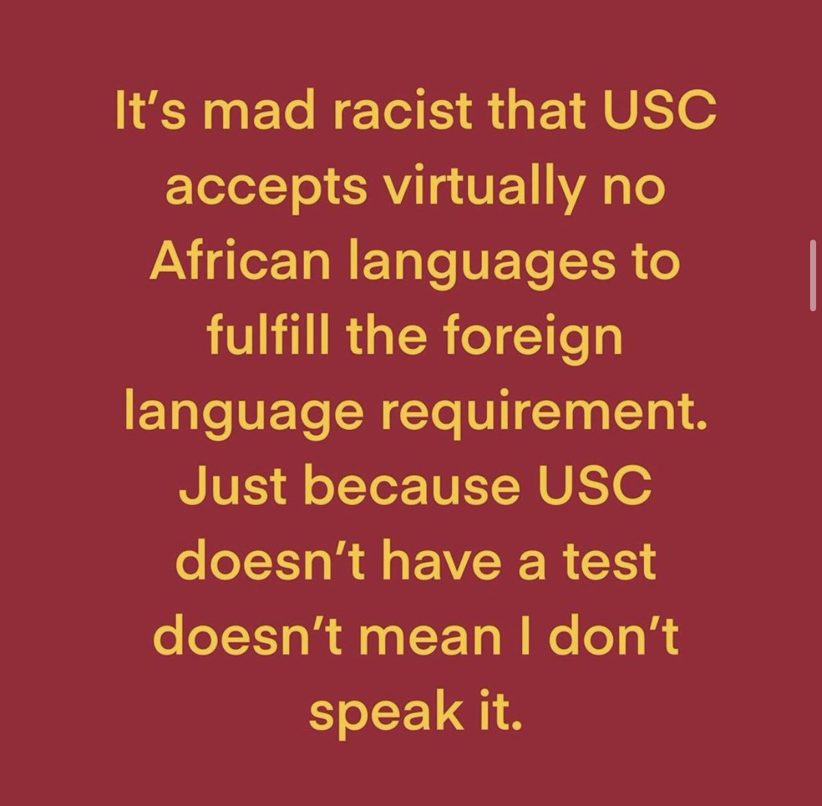 in reference to USC USG President, Truman Fritz  @uscusgpresident