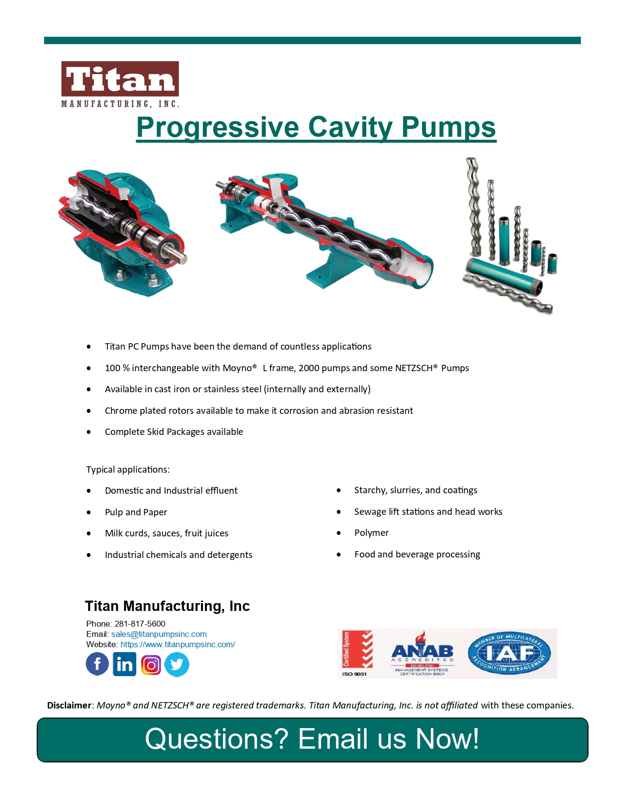 Titan Manufacturing, Inc. (Titanpumps) / Twitter