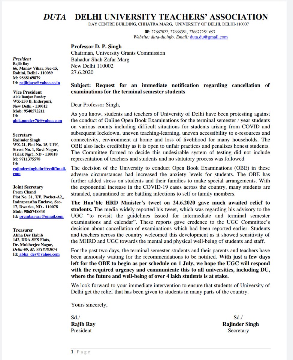 RajibRaydu's tweet photo. Scrap Online Open Book Exams in DU! Stop this flipflop on final examinations.
#ScrapOBE https://t.co/d2pukAFbuu