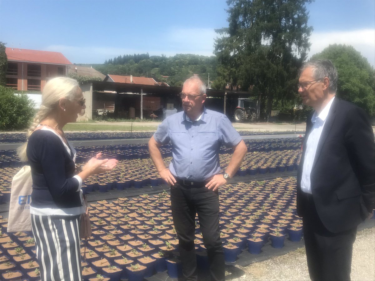 moniquelimon38's tweet photo. Rencontre enrichissante avec @FrancoisFlx agriculteur rosiériste obtenteur,jusqu’à peu Président #FNPHP, présence de @didier_rambaud. Visite des #RoseraiesFélix au #GrandLemps #Isère. Échanges sur les déséquilibres des négociations commerciales, impact #Covid19 filière horticole https://t.co/dT3JhA33WA