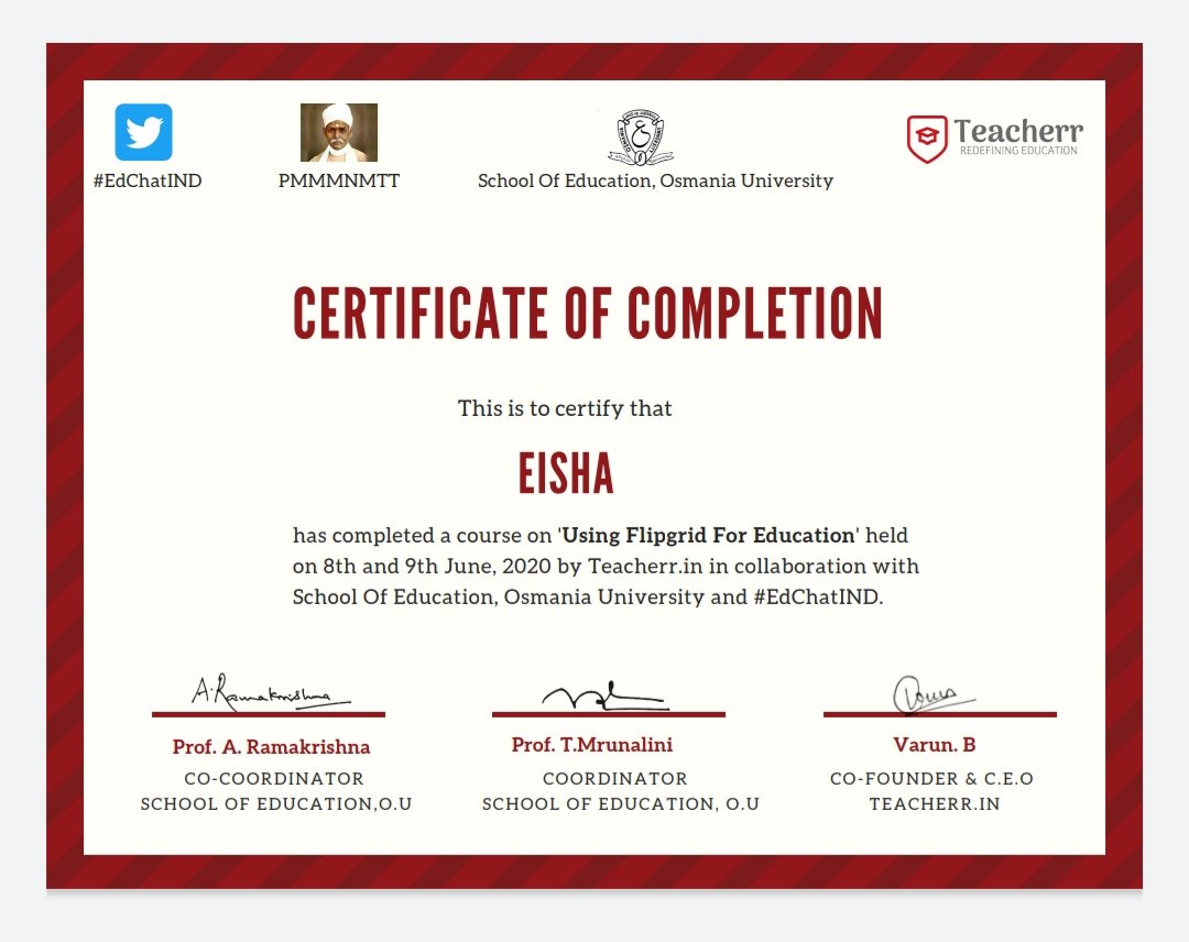 esharma001's tweet photo. Glad to share my 3 certificates.
Webinar organised by @TeacherrPros 
Very informative and innovatives ideas. Thankyou #varunSir and @kaushalsen_15

@Prabhjo60556013 
@STSWSRAJGOMAL https://t.co/Gy7g58kGk0