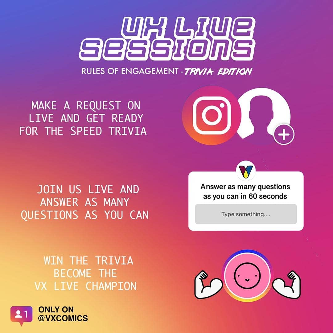 vxcomics_ea's tweet photo. This Sunday on #VXLiveSessions we'll be talking to Dapo Adesugba about his creations. There after will be our first trivia. Answer correctly as many questions as possible and stand the chance to win 1 of 3 subscriptions. 8pm gmt +3 (Nairobi) on @vxcomics Instagram Live. https://t.co/IW9McbqLjf