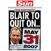 Blair announced in September 2006 that he would step down within a year. The Sun claimed Labour had made a huge mistake:‘Labour MPs - arrogant and ignorant of the nation's mood - have presented Tory leader David Cameron with all his Christmases at once....