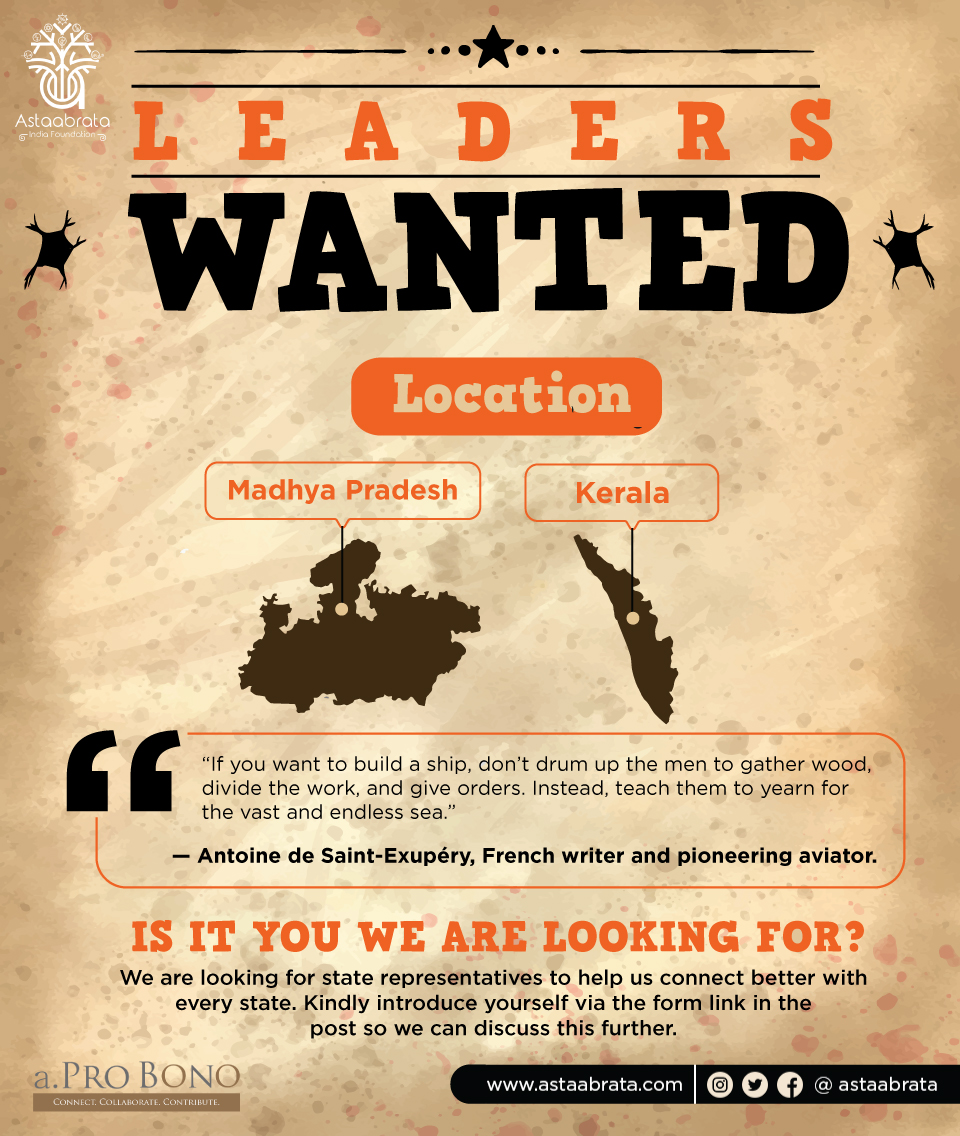 Astaabrata's tweet photo. We're looking for people to represent their state, build bridges, identify issues and find solutions. Interested?
Join us - https://t.co/kxgpk0MRQb
#letsmakeadifference #leaders #joinus #astaabrata #India https://t.co/40C5eRiMio
