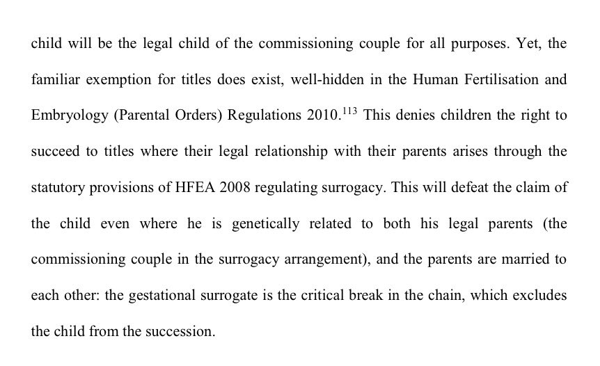 BaronessBruck's tweet image. For anyone wondering about Surrogacy &amp;amp; Current Regulations regarding Titles in the English Peerage... I'm just going to leave this here... 📜🔍😉 research.ed.ac.uk/portal/files/5…