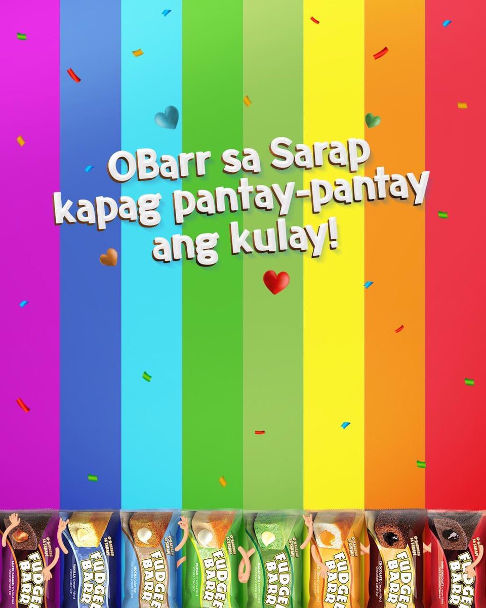 manelavice's tweet photo. Lagi kaming andito para magdala ng #OBarrLevelz na LIGAYA sa MAKULAY at MEANINGFUL mong BUHAY, ka-Fudgee! π
Sending LOVE and HAPPINESS from your #FudgeeBarr family, Happy #PrideMonth! π³βππππππ§‘β€π
#OBarrSaSarap https://t.co/xaHF1KInhE