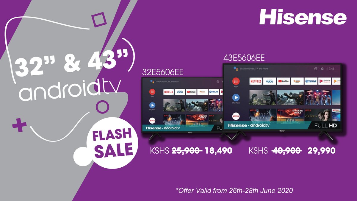 TheHubKaren's tweet photo. Unbelievable @GametroniQ GametroniQ offer at @TheHubKaren !! Get a 75% DISCOUNT on ALL HTC phones and safe up to Kes 10,000 on Android Hisense TVs. Offer valid until 29th June 2020. #CrazyOffer #THKDeals #Gametroniq #FlashSale https://t.co/7aeKFa0KGc