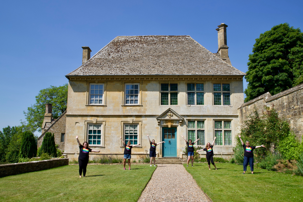 On #GlobalPrideDay we're celebrating &amp; showing our support for our LGBTQ+ staff, supporters &amp; volunteers 🌈 We’ve been celebrating a week of Pride with our staff &amp; visitors - here's the team at <a href="/snowshillmanor/">Snowshill Manor NT</a> taking a break from reopening tasks to fly the flag 🌈 #NTPride #Pride