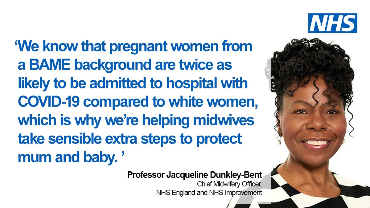 Find out how the NHS is rolling out additional support for pregnant women and new mums from BAME backgrounds — making sure we reach out, reassure and support those most at risk. england.nhs.uk/2020/06/nhs-bo…