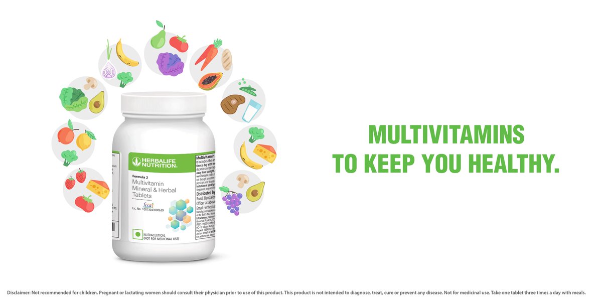 Herbalifeindia's tweet photo. Start your day right and with a dose of extra strength with our blend of multivitamins!
Fill up the gap in your diet with this daily dose. 

#Herbalife #HerbalifeNutrition https://t.co/uldVKTJ5pA