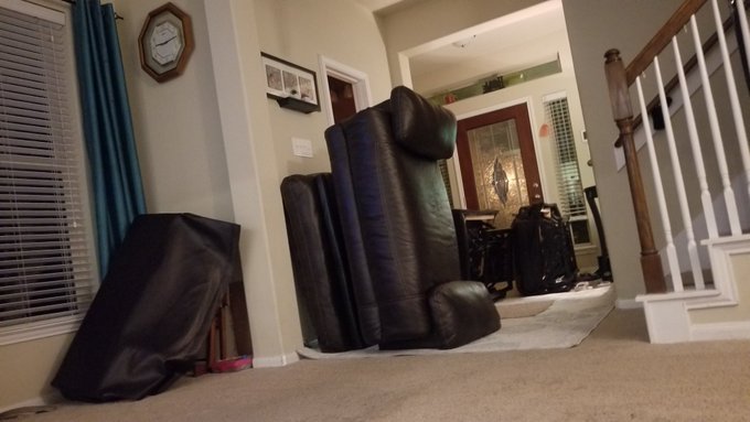 We've put the downstairs furniture upstairs and this is the d horrible upstairs furniture. I'm excited<a href="/tag/realloyalfans"class="tags"><span>#realloyalfans</span></a>