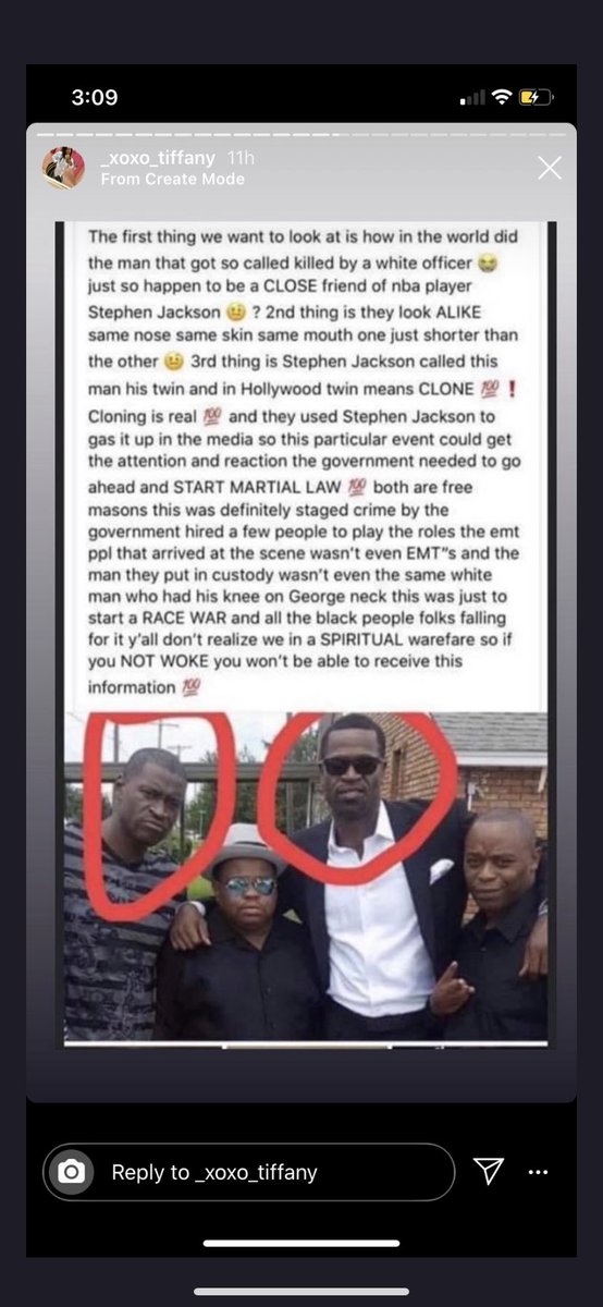 SpiffyGlobal's tweet photo. This the dumbest shit I ever read, “twin” hood lingo for brother or sister shit weird how ppl make up lies because they aren’t familiar with the lifestyle #RIPGFloyd https://t.co/3ZnfakU0tj