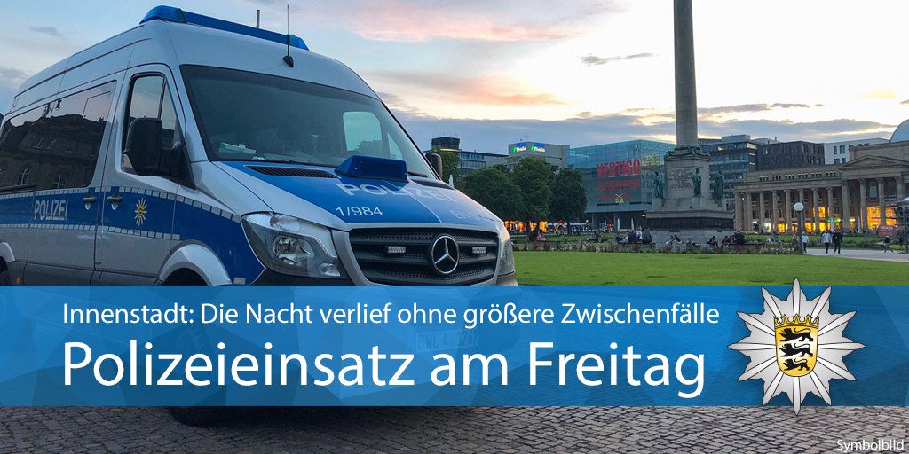 PP_Stuttgart's tweet photo. #stgt2606 Nach den Ausschreitungen am vergangenen Wochenende ist es in der Nacht von Freitag auf Samstag in der Stuttgarter Innenstadt weitgehend ruhig geblieben. Zur Pressemeldung ▶️  https://t.co/gMxuMtpJiV
Eure #Polizei #Stuttgart https://t.co/4umFFdEzNo