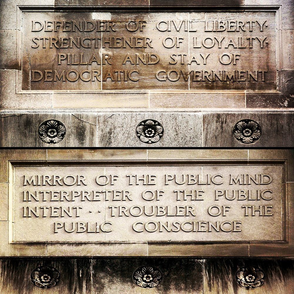 Finally, the journalist& #39;s relationship with the public: mirror, interpreter, and "troubler of the public conscience." I want to make sure I think about this every day.