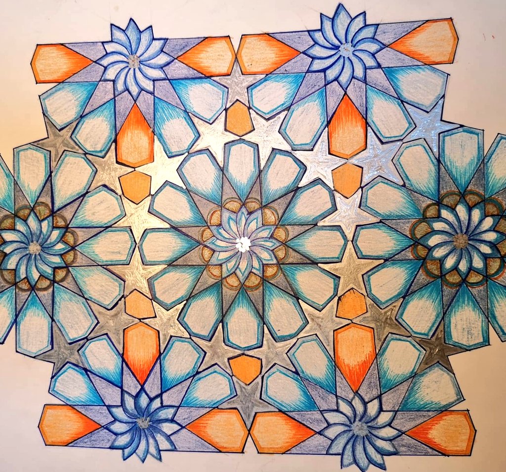 najatalshafie's tweet photo. Everyday like baba I feed them their favorite food and honey
My heart sings 
Love you baba and birds! 
My #drawing #islamic_art #islamicart #islamicpattern #islamicgeometry #islamicillumination #rulerandcompass #compassandruler #watercolors #tiling #poem @sihayijm https://t.co/SBZM79WSTY